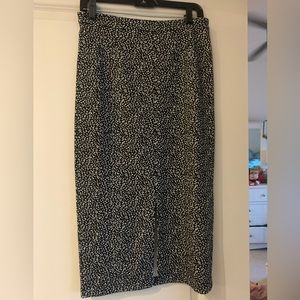 Banana Republic Jacquard Pencil Skirt Midi length leopard print